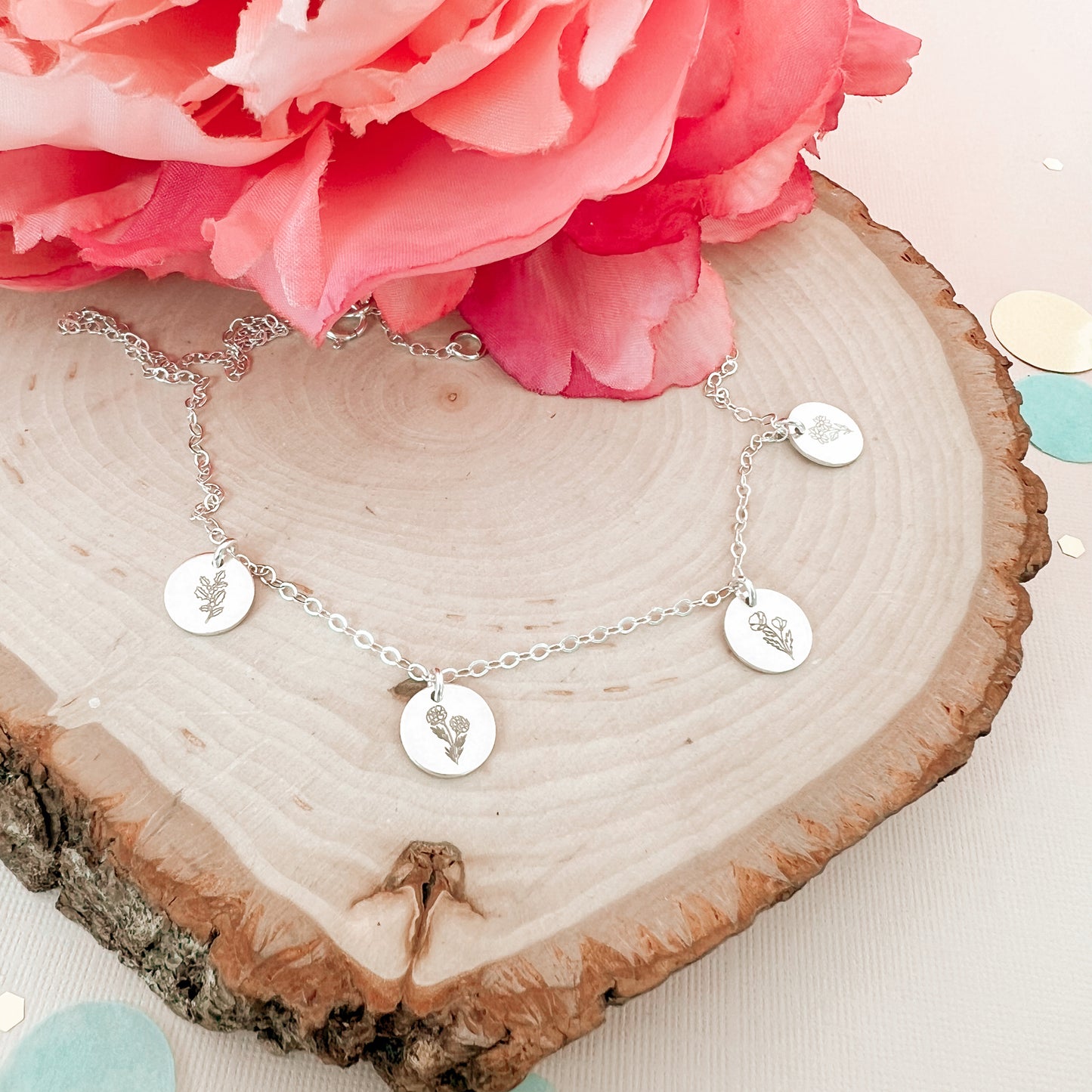 DAINTY BIRTH FLOWER MINIMALIST NECKLACE