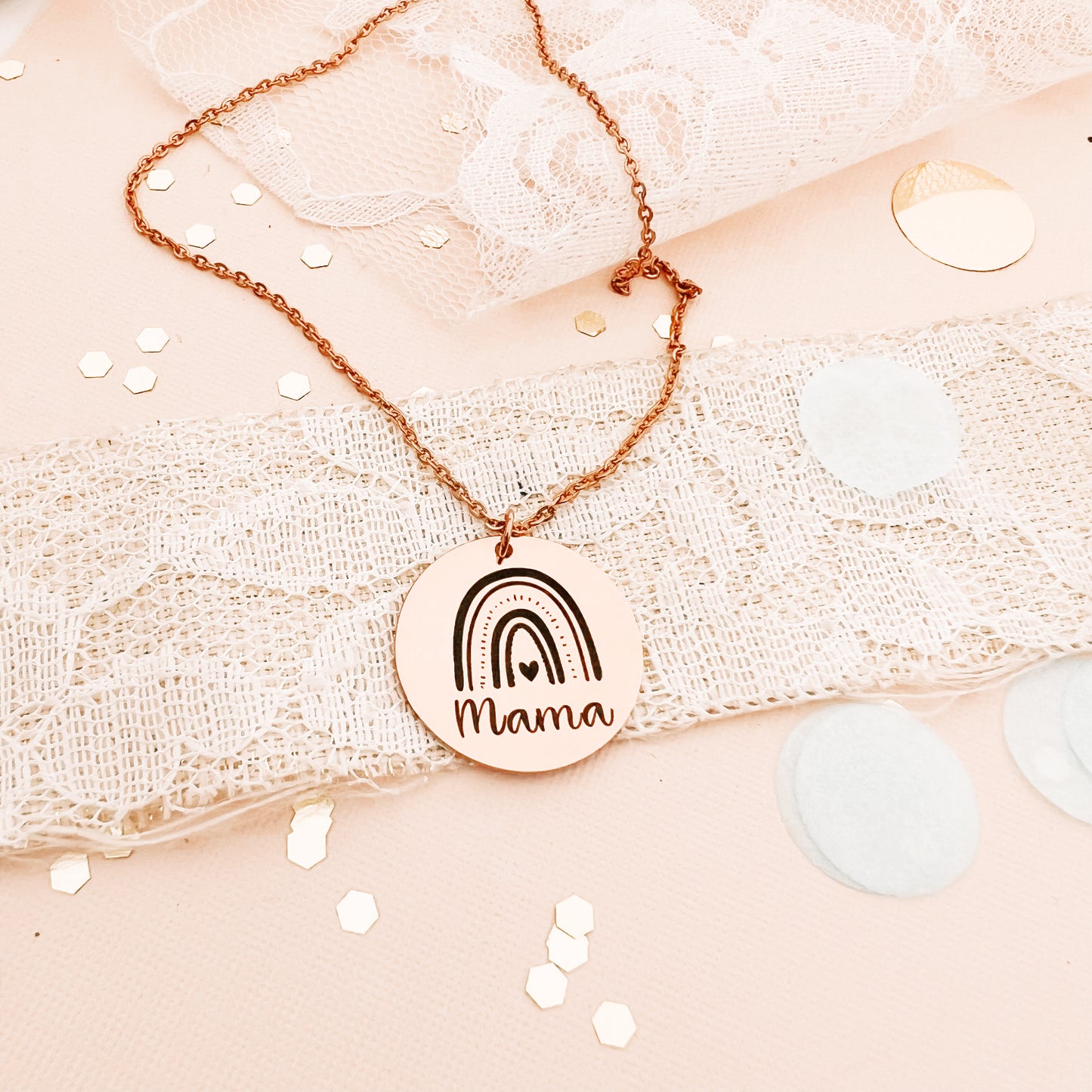 RAINBOW DISK NECKLACE