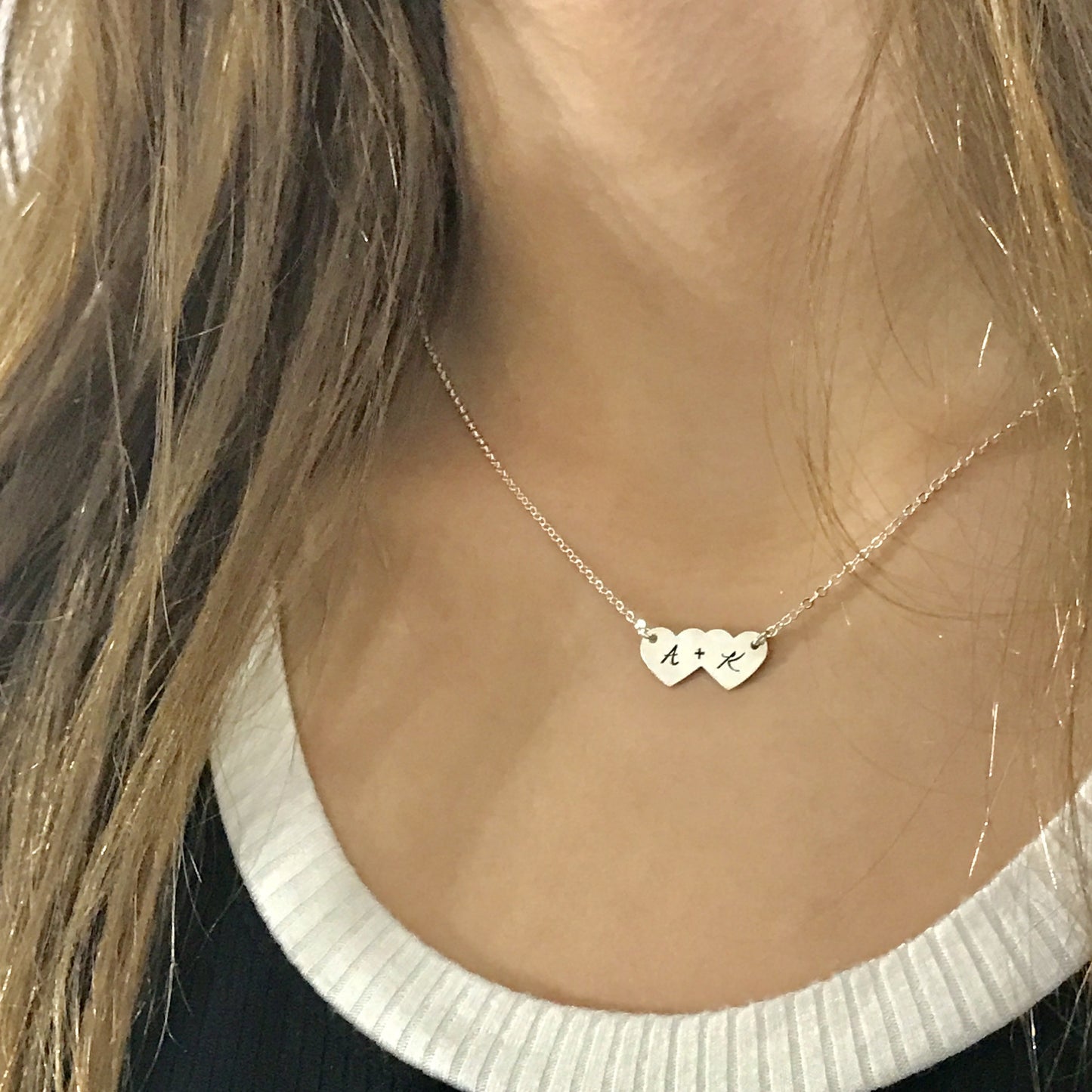 DOUBLE HEART NECKLACE