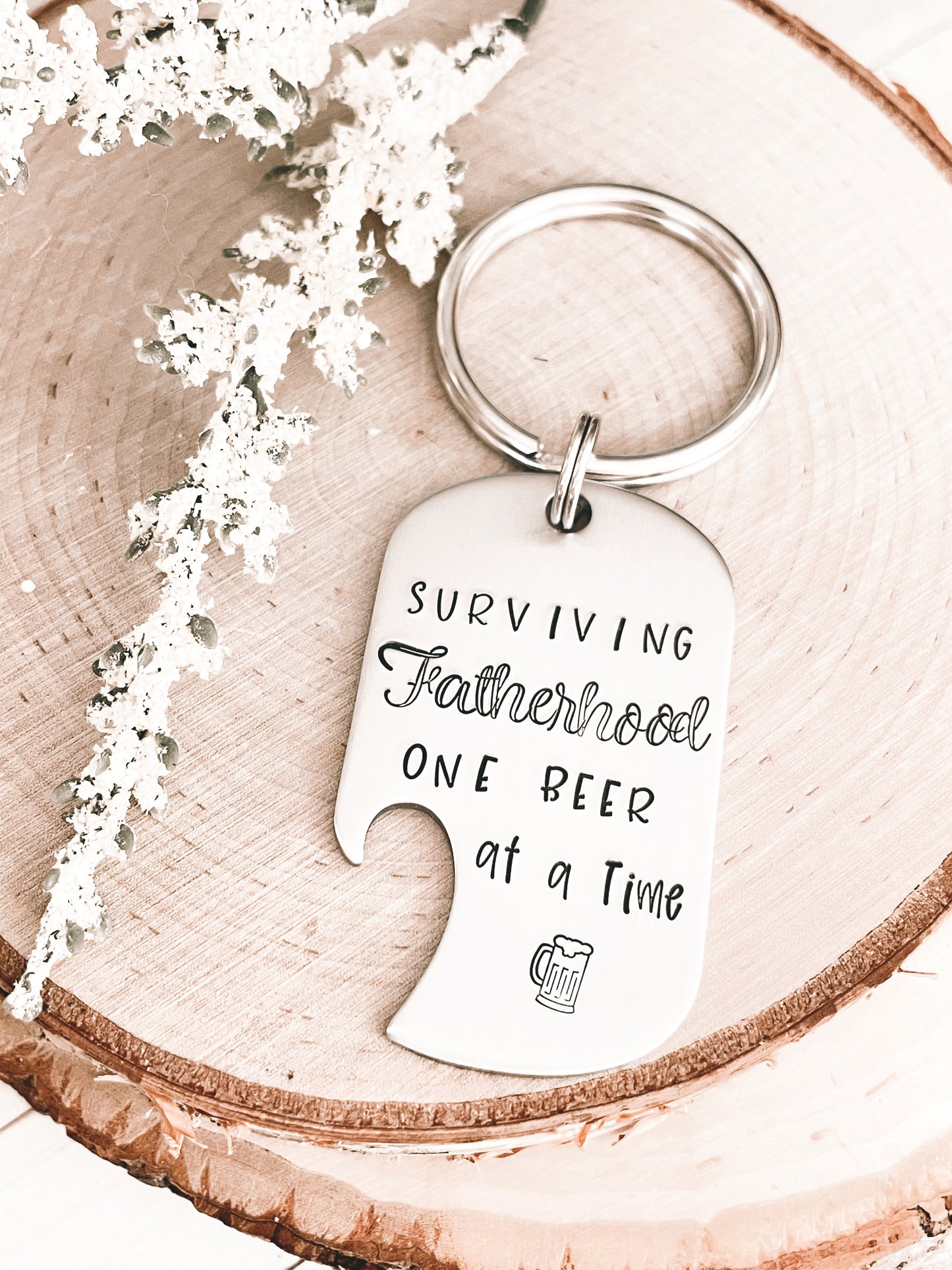 SURVIVING FATHERHOOD BOTTLE OPENER-SIDE