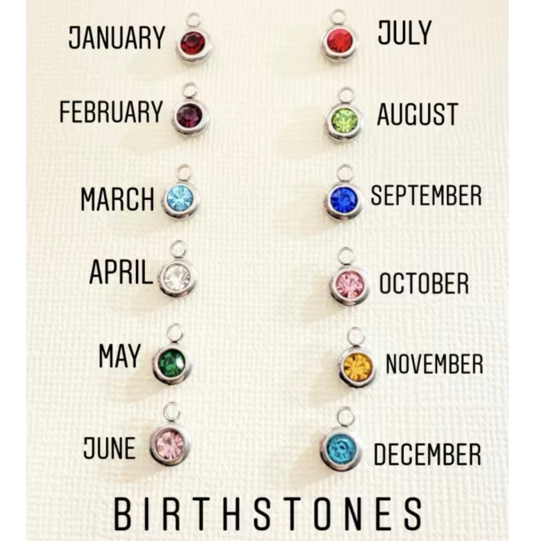 SIDE OPEN HEART WITH BIRTHSTONES