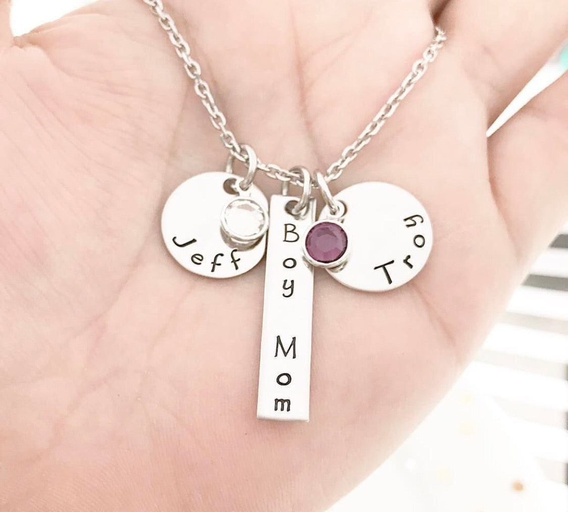 DISK + BAR NECKLACE