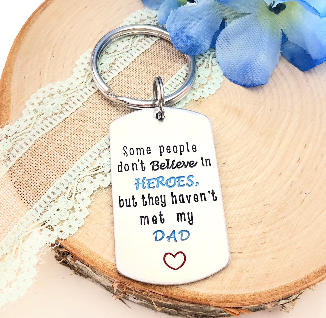 COLORFUL DOG TAG KEYCHAIN