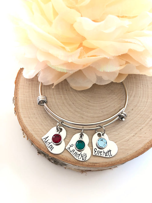 HEART CHARM BANGLE