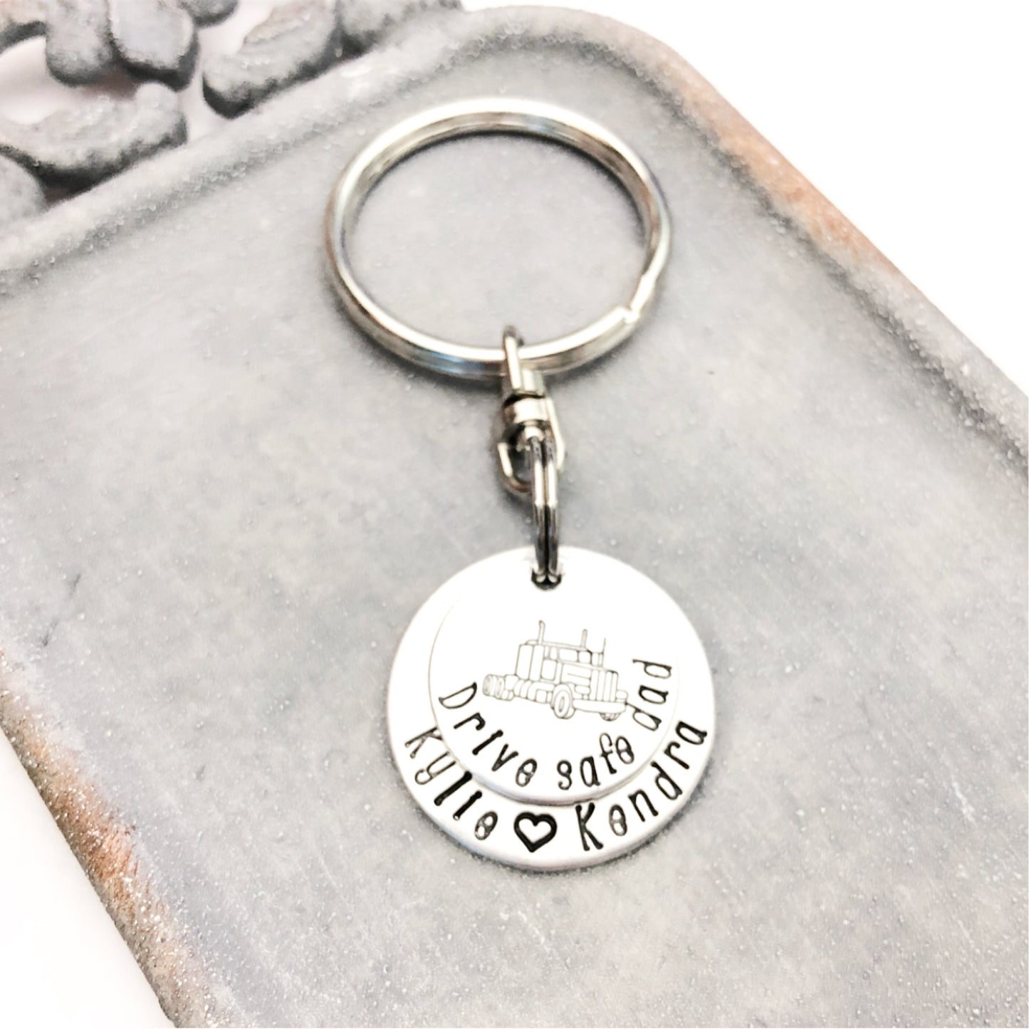 TRUCK DRIVER STACKABLE KEYCHAIN