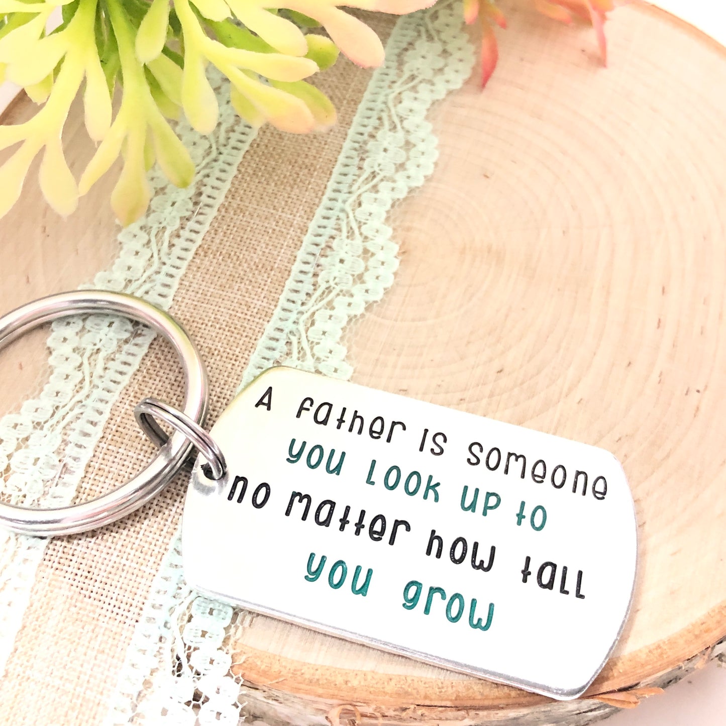 COLORFUL DOG TAG KEYCHAIN