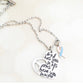 GOD HAS YOU IN HIS ARMS HEART NECKLACE