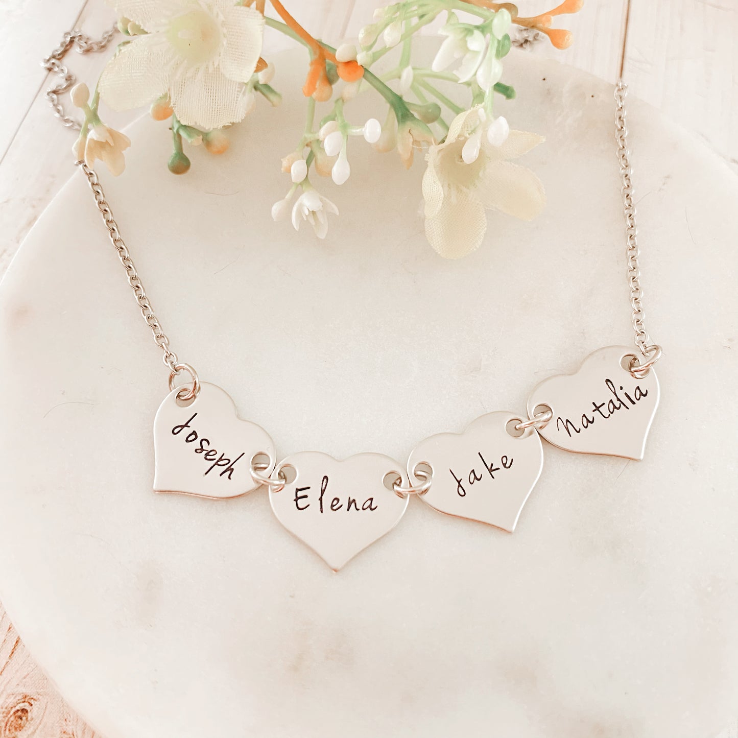 4 HEART CONNECTED NECKLACE
