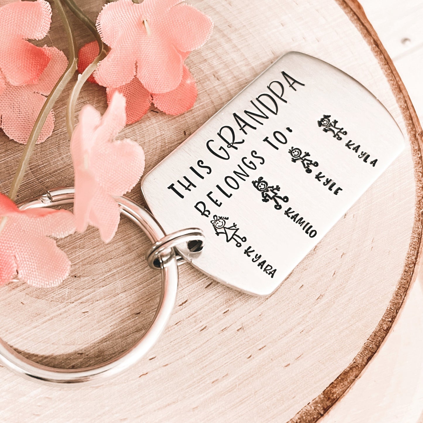 BELONGS TO DOG TAG KEYCHAIN
