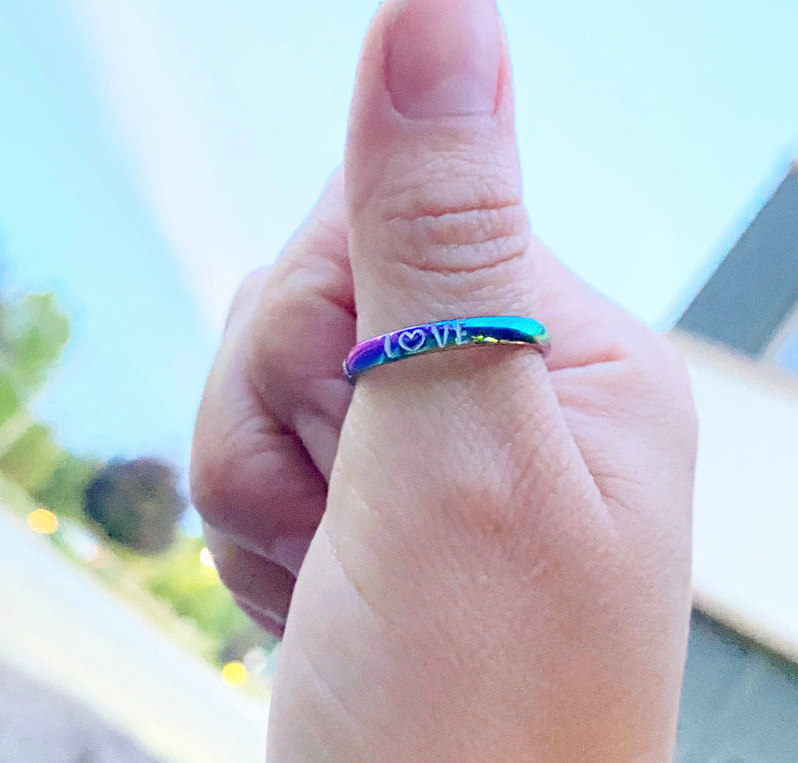 RAINBOW STACKABLE RING