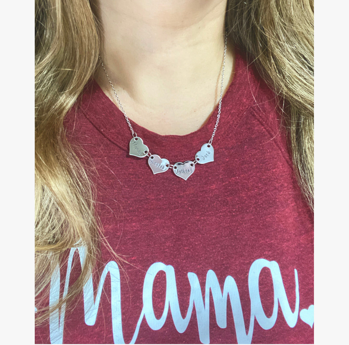 4 HEART CONNECTED NECKLACE