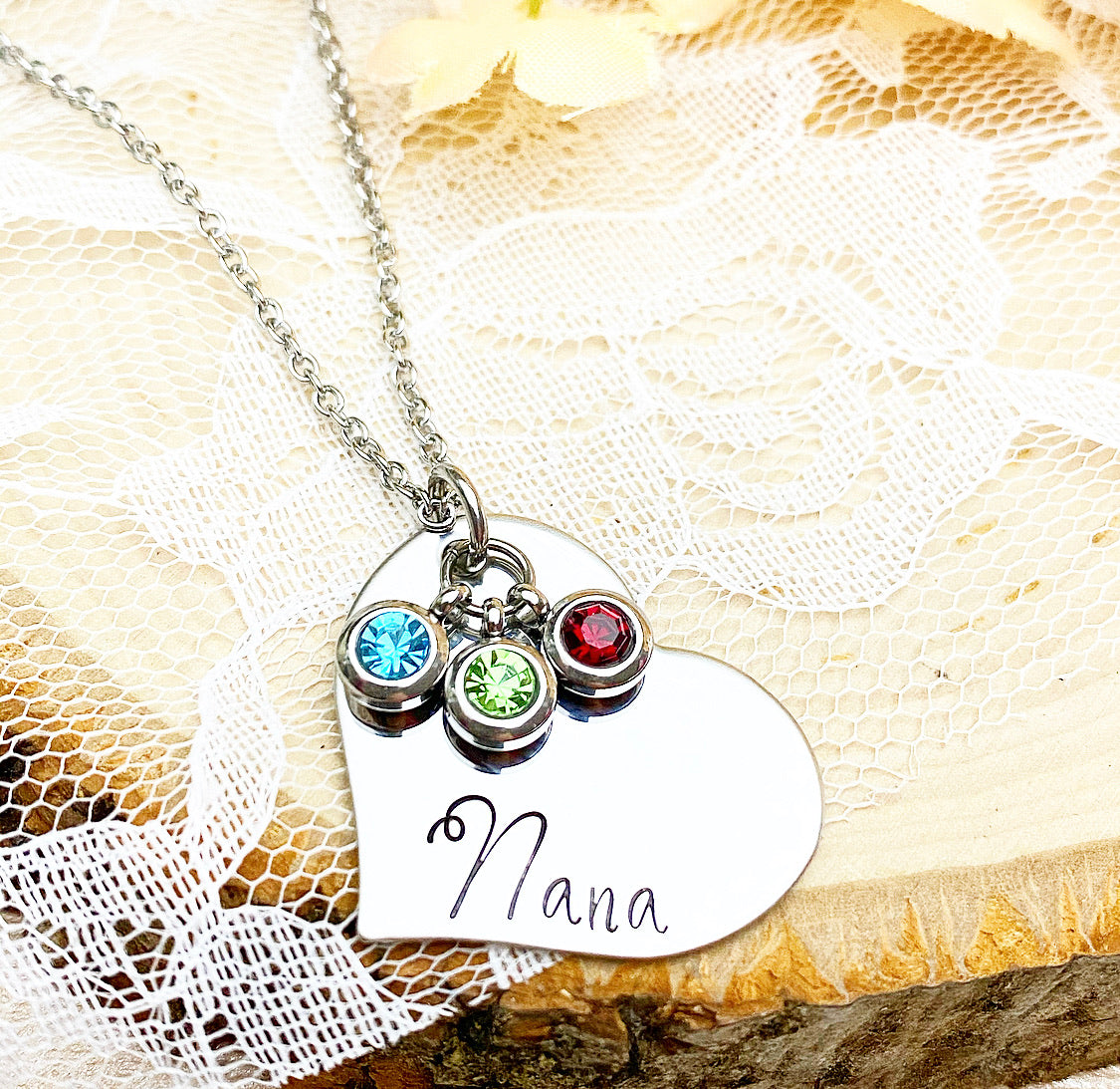 HEART & BIRTHSTONE NECKLACE