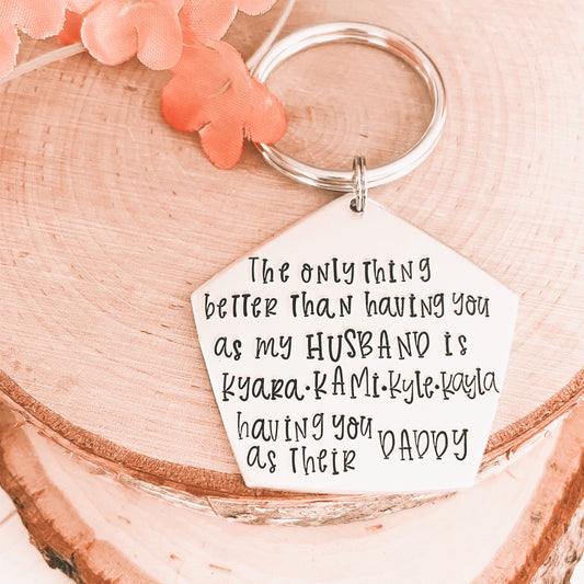 HUSBAND AND FATHER KEYCHAIN