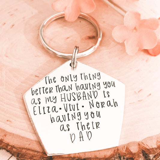 HUSBAND AND FATHER KEYCHAIN