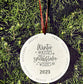 FROSTED DISK ORNAMENT WINTER KISSES