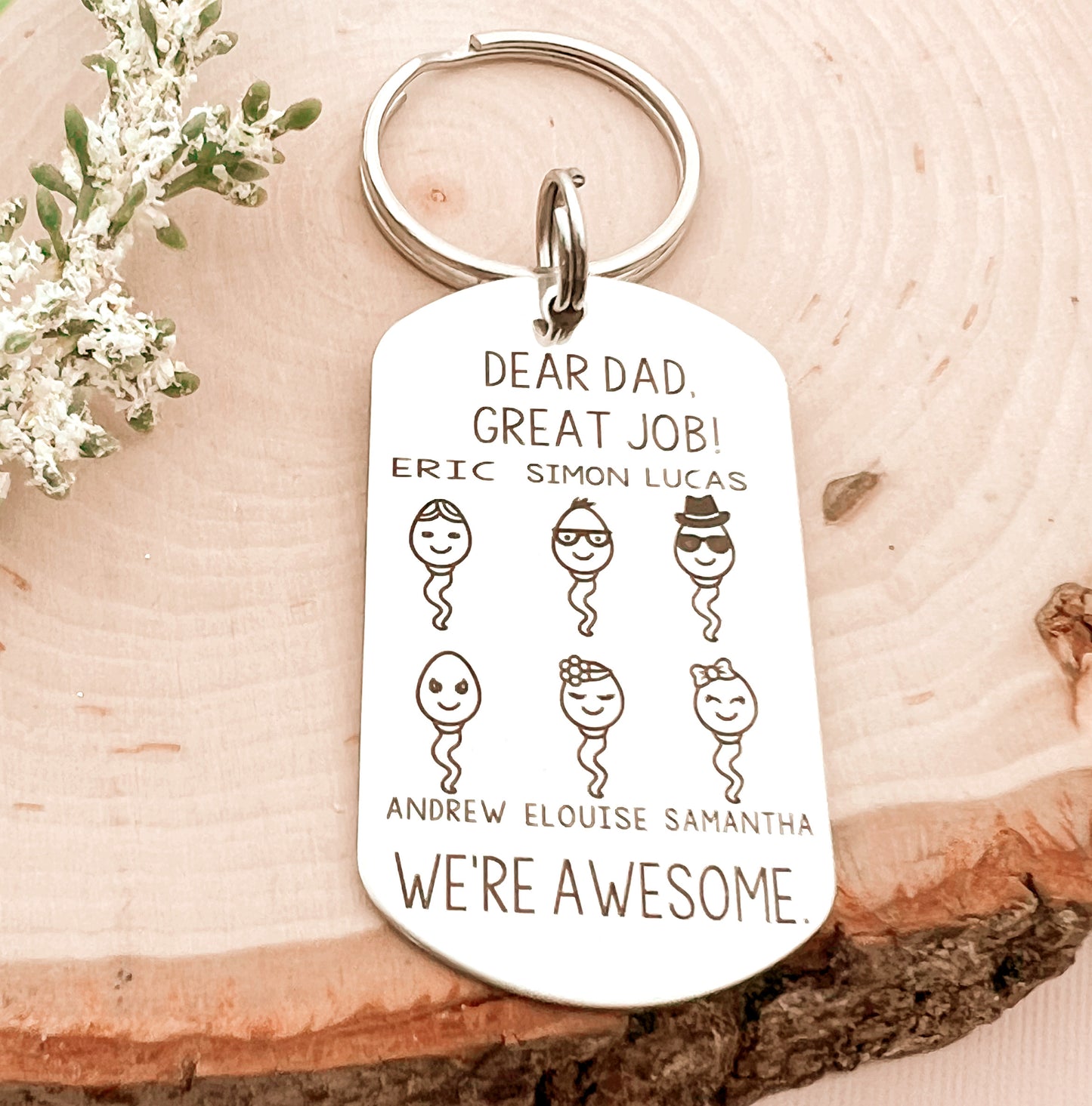 WE’RE AWESOME DAD KEYCHAIN