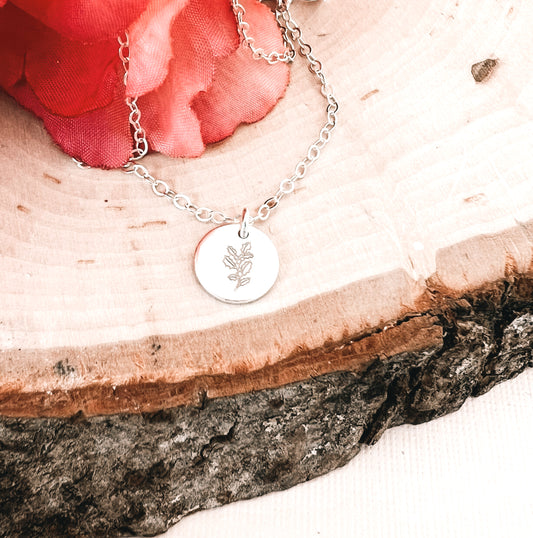 BIRTH FLOWER MINIMALIST NECKLACE