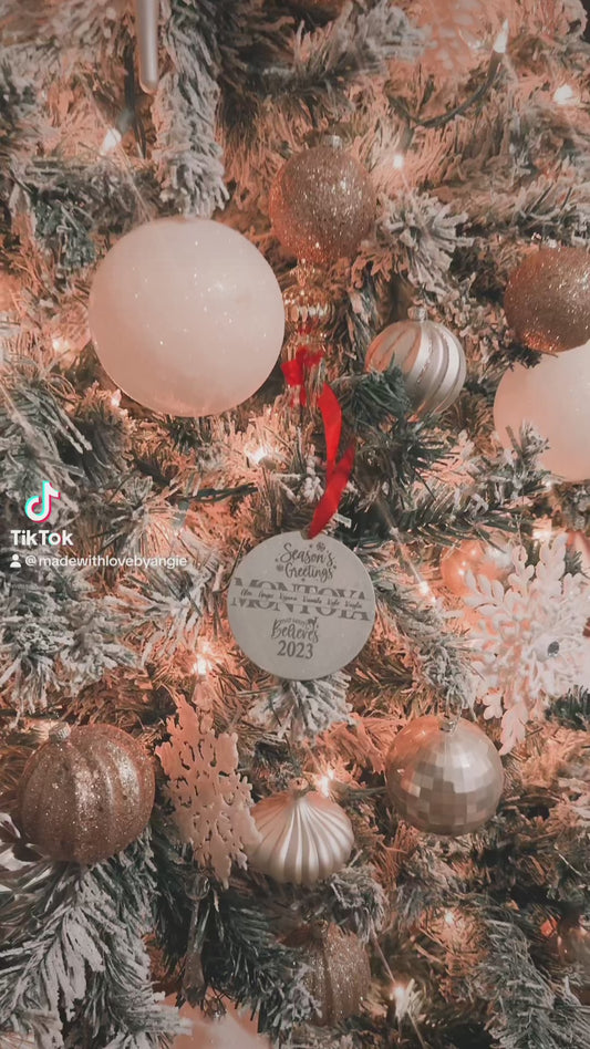 FROSTED DISK ORNAMENT