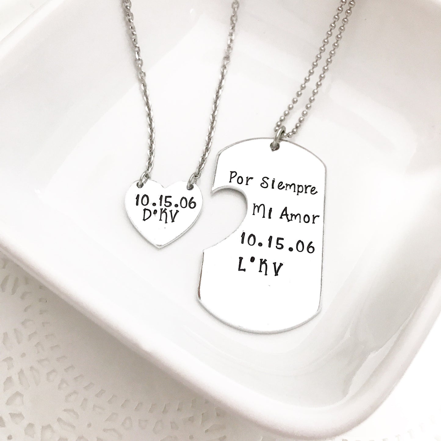 DOG TAG & HEART SET
