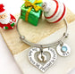 OPEN HEART BANGLE BRACELET