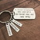 A FATHER IS SOMEONE YOU LOOK UP TO KEYCHAIN