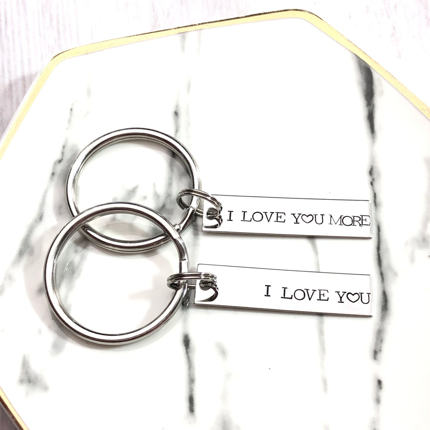 I LOVE YOU THE MOST KEYCHAIN SET