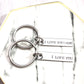 I LOVE YOU THE MOST KEYCHAIN SET