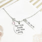 DISK WITH BAR & BIRTHSTONE NECKLACE