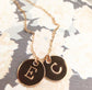 INITIAL DISK NECKLACE