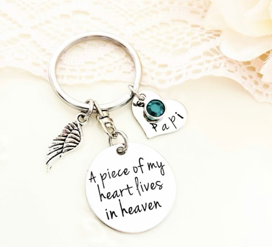 A PIECE OF MY HEART-DISK KEYCHAIN