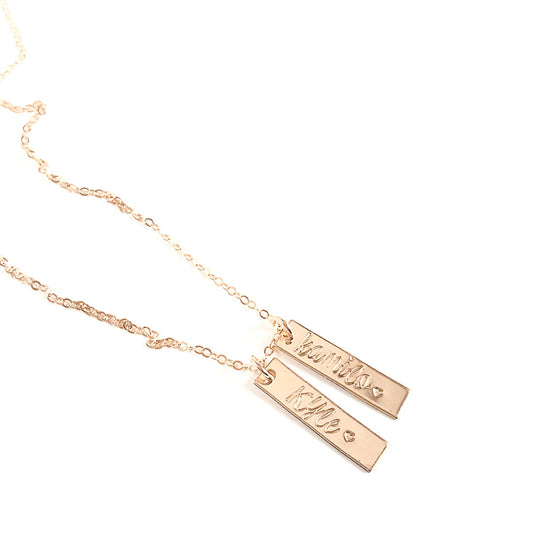 Home is Louisiana Gold / Silver Bar Necklace –