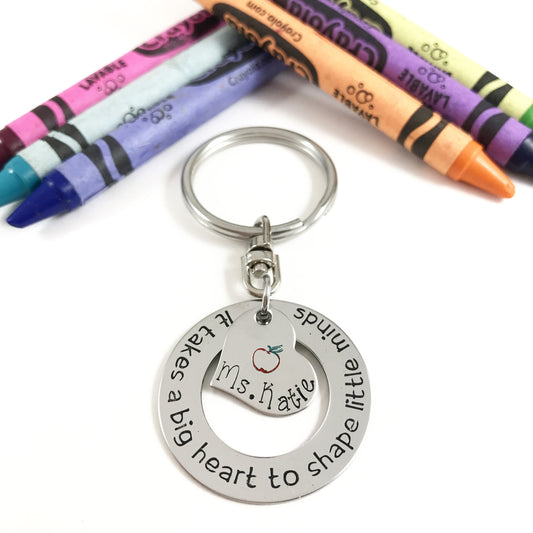 LITTLE MINDS TEACHER WASHER KEYCHAIN