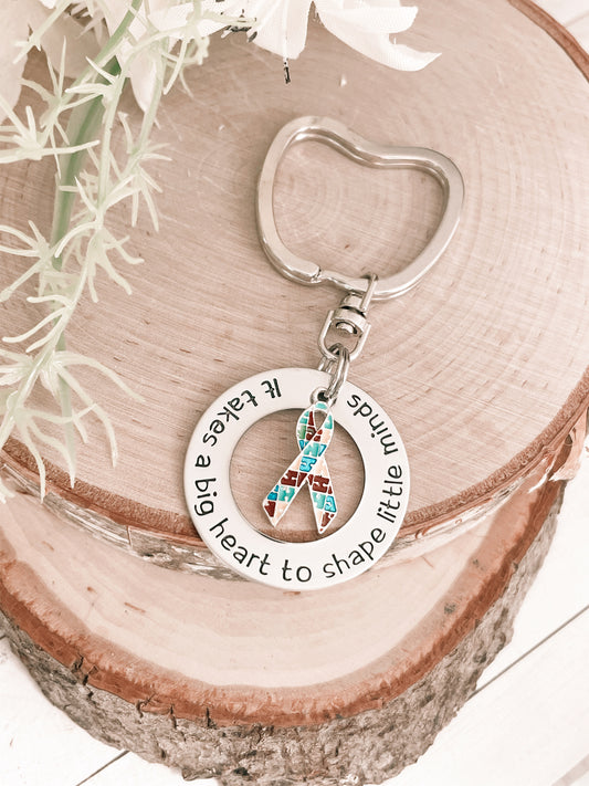 AUTISM AWARENESS BIG HEART TEACHER -WASHER