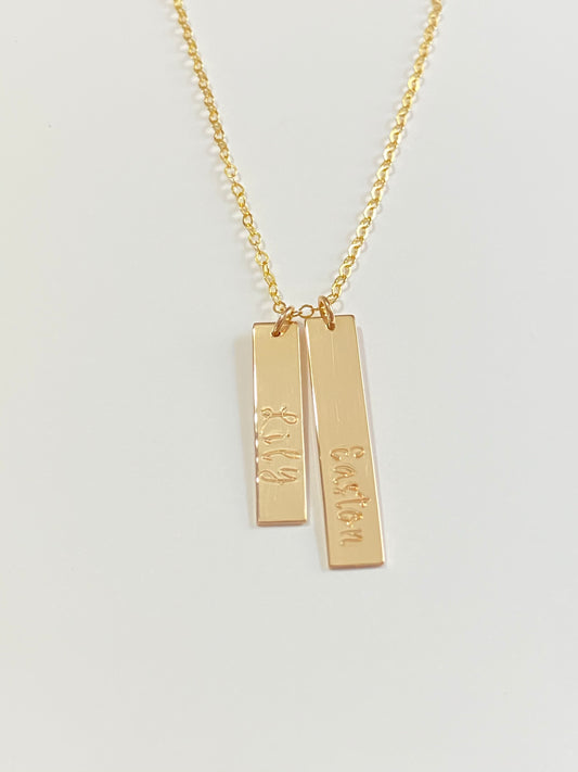 ALIZA VERTICAL BAR NECKLACE