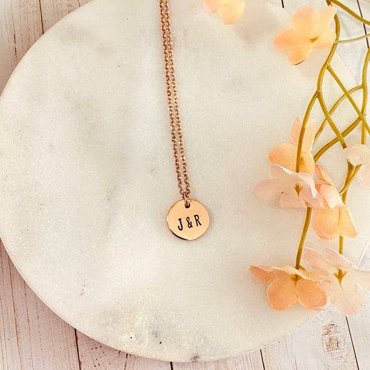 SMALL DAINTY DISK NECKLACE