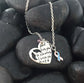 GOD HAS YOU IN HIS ARMS HEART NECKLACE