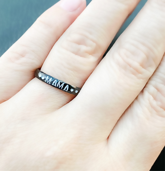 STACKABLE RING IN BLACK