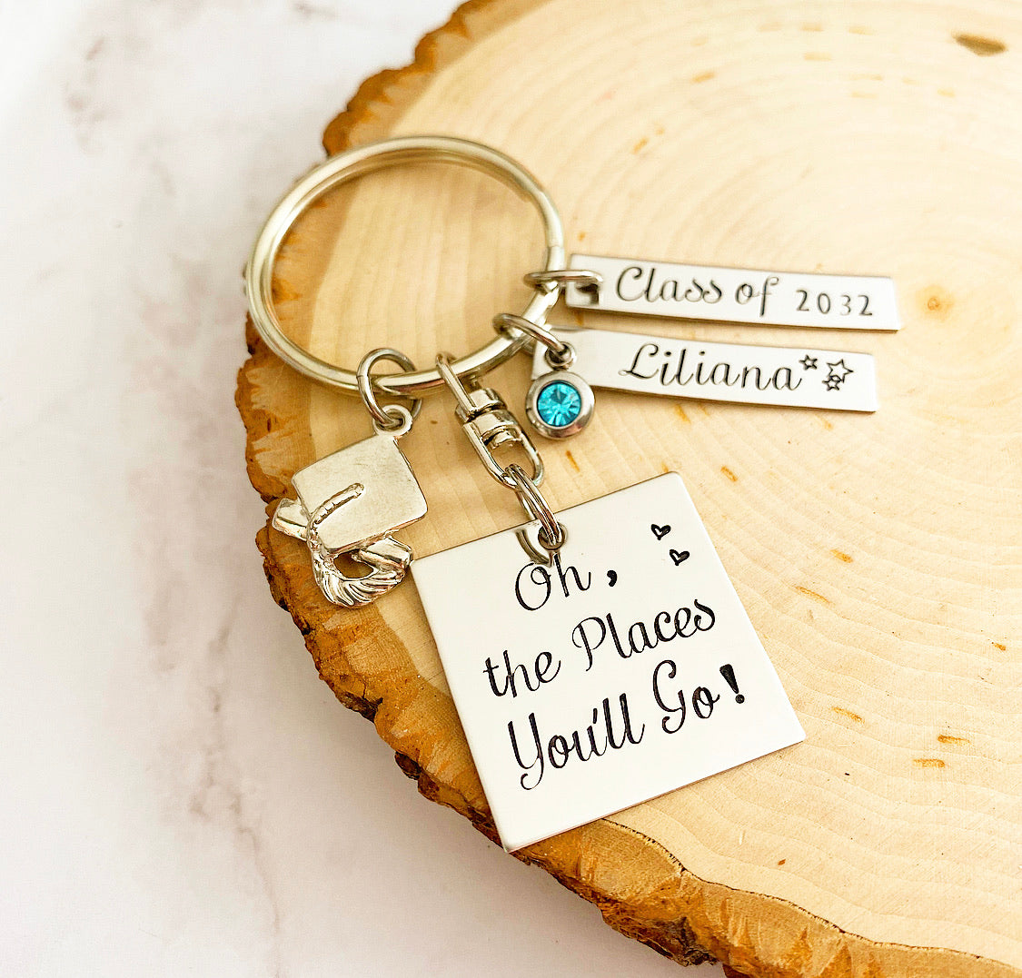 OH THE PLACES YOU WILL GO KEYCHAIN