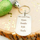 DAD YOU ARE MY/OUR WORLD KEYCHAIN