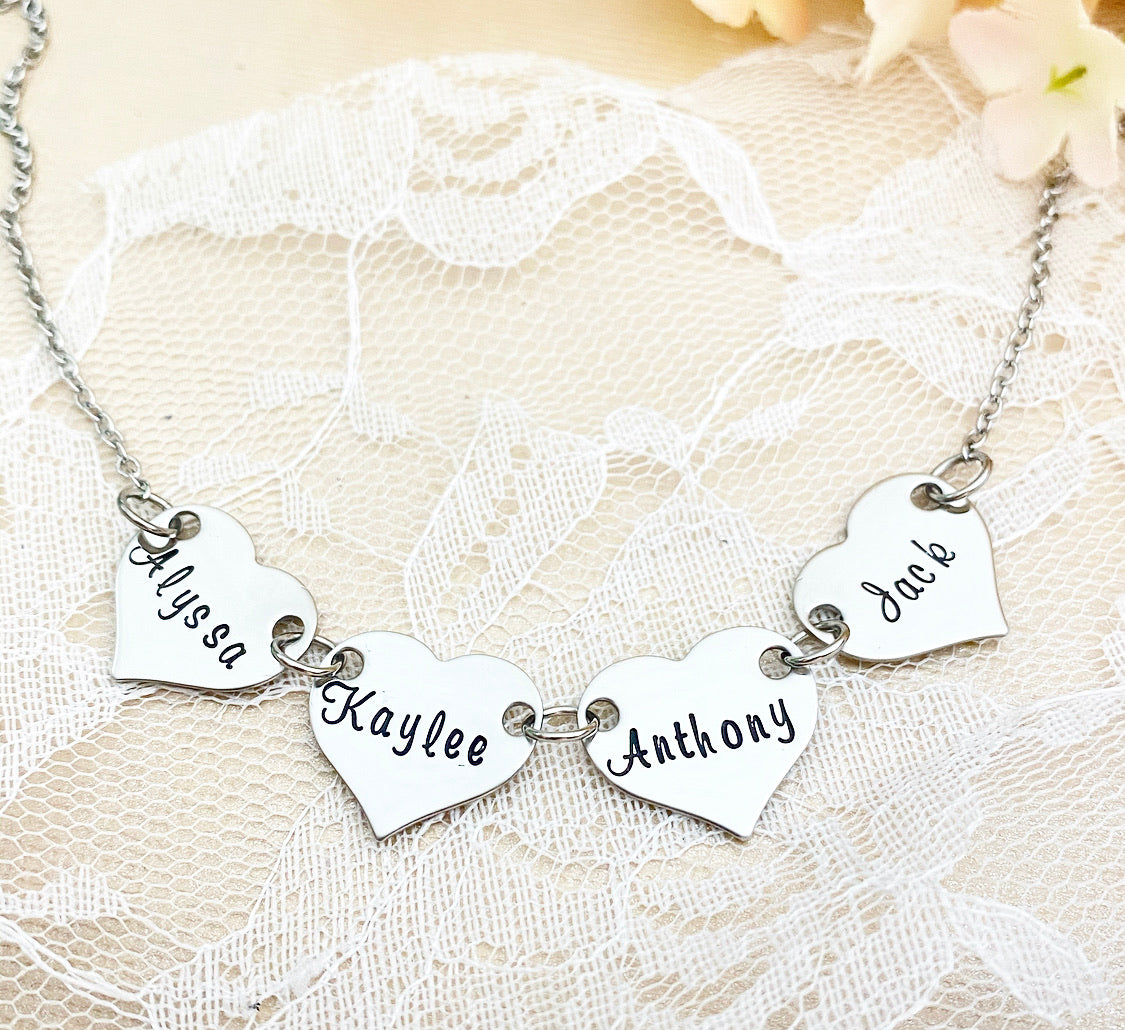 4 HEART CONNECTED NECKLACE